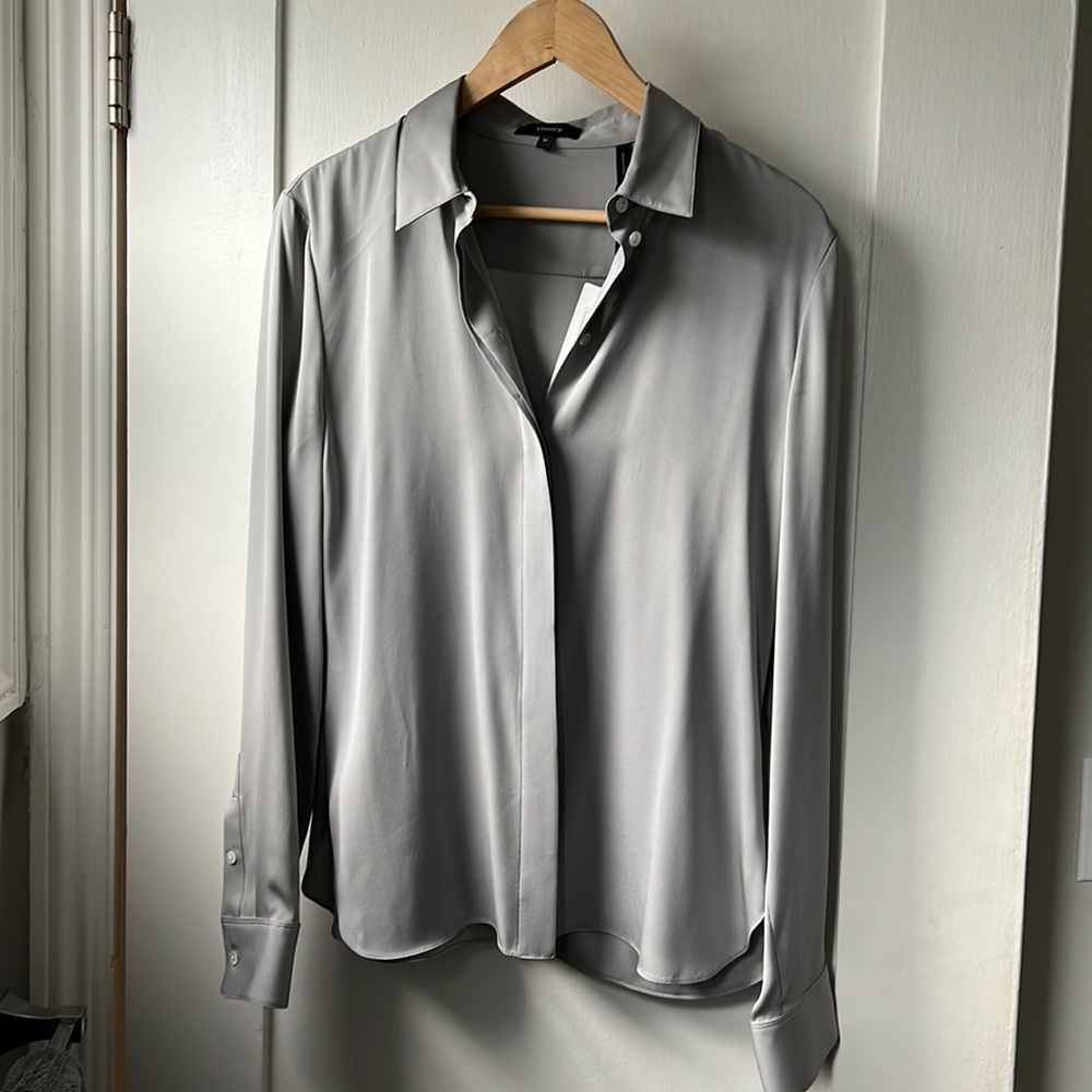 COPY - COPY - Theory Classic Fitted Shirt // Medium - Grey Violet - Core St Silk
